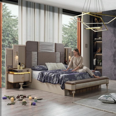 Schlafzimmer Komplettset Designer  Schlafzimmermöbel Set Komplettangebot 3tlg.