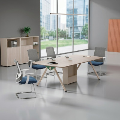 Beiger Arbeitszimmer Tisch Luxuriöse Konferenztische Holz Büro Möbel