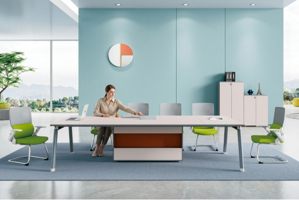 Arbeitszimmer Konferenztisch Designer Holztisch Moderne Edle Bürotische