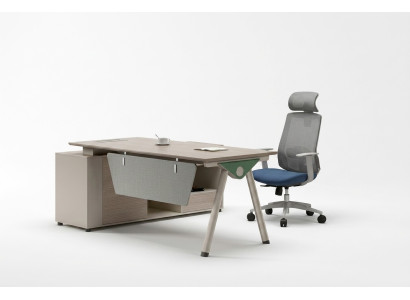 Beiger Arbeitstisch Designer Büro Schreibtisch Luxuriöse Holz Möbel