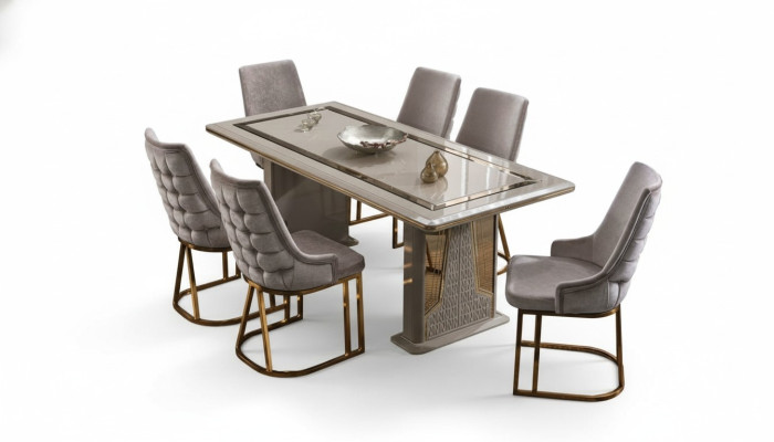 Esszimmer Set Essgruppe Komplettgarnitur Essgarnitur Stühle Lehnstuhl 7tlg.