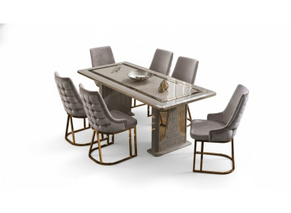 Esszimmer Set Essgruppe Komplettgarnitur Essgarnitur Stühle Lehnstuhl 7tlg.