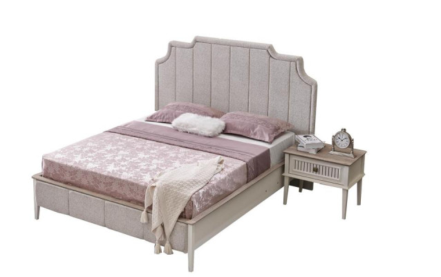 Schlafzimmer Möbel Set Bett 2x Nachttische Gäste Zimmer Polsterbett 3tlg