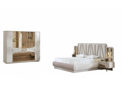 Schlafzimmermöbel Bett Kleiderschrank Einrichtung Set Stilvolle Möbel Nachttisch