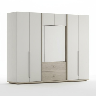 Kleiderschrank Schlafzimmerschrank Garderoben Schrank Einbauschrank mit Spiegel