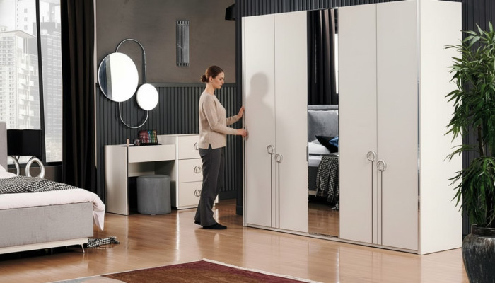 Kleiderschrank Spiegel Schrank Schminktisch Einbauschrank Schminkstation Tisch