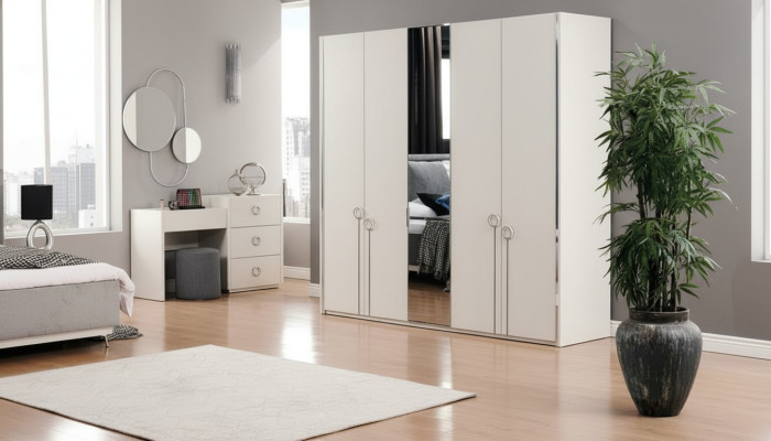 Kleiderschrank Spiegel Schrank Schminktisch Einbauschrank Schminkstation Tisch