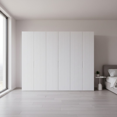 Kleiderschrank Schlafzimmerschrank Stoffschrank Garderobenschrank Weiß