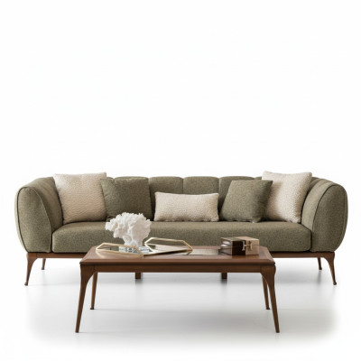 3er Couch 3 Sitzer Sofa Dreisitzer Polstersofa Sofa Grün Wohnzimmer