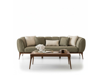 3er Couch 3 Sitzer Sofa Dreisitzer Polstersofa Sofa Grün Wohnzimmer