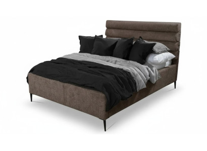 Bett Doppelbett Schlafzimmer 180cm Matratze Braun moderner Stil Hochwertig