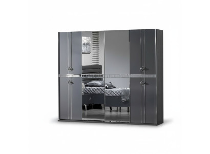 Kleiderschrank Schlafzimmer Moderne Möbel Grau Garderobe Schrank Design