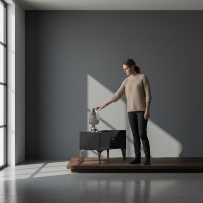Nachttisch Beistelltisch Schlafzimmer Moderne Möbel Nachtkästchen Schwarz Holz