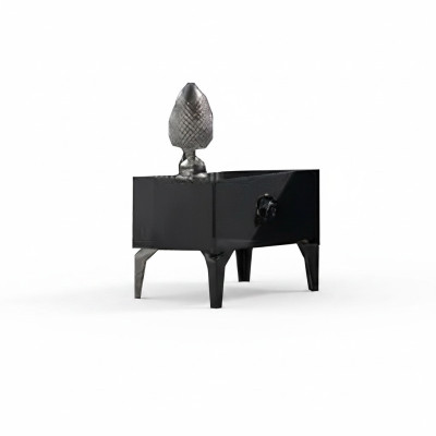 Nachttisch Beistelltisch Schlafzimmer Moderne Möbel Nachtkästchen Schwarz Holz