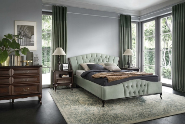 Bett Stilvoller 2x Nachttische Klassisches Luxuriöses Schlafzimmer Set 3tlg