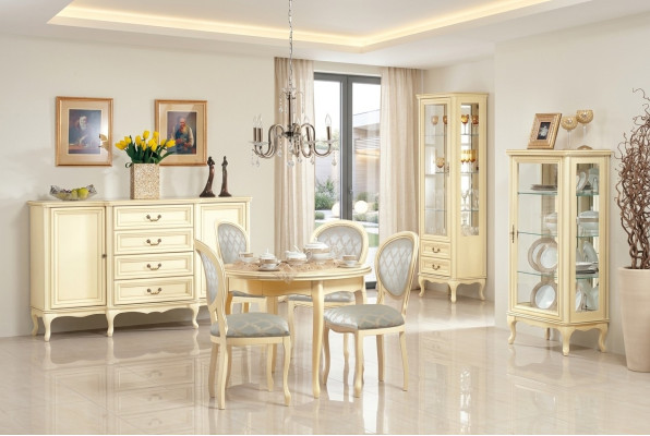 Esszimmer Set Anrichte Klassisches 2x Vitrine Stilvoller Luxuriöses Essgruppe