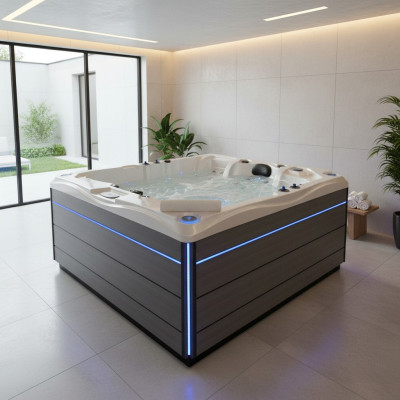 Whirlpool Outdoor Spa Pool Massagebad Blubberbad Außenwhirlpool 213x165 cm