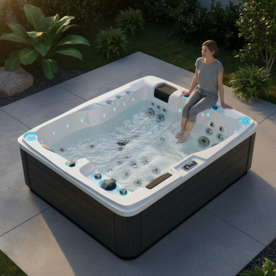 Whirlpool Sprudelbad Whirlwanne Außenwhirlpool Outdoor-Spa Hot Tub 200x135 cm