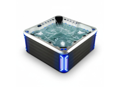 Hydromassagewanne Whirlwanne Whirlpool Massagebad Warmwasserbad 200x200cm