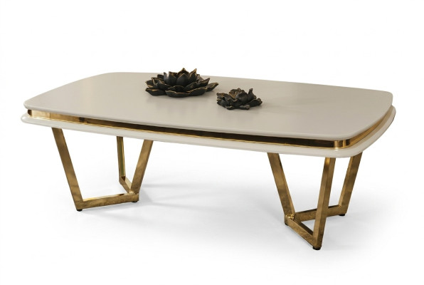 Beige Couchtisch Modern Sofatische Metalltische Robust Wohnzimmertisch