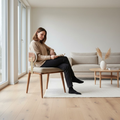 Esszimmerstuhl Braun Beige Holz Zeitlos Elegant Bequem Hochwertig Stilvoll