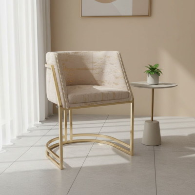 Esszimmerstuhl Beige Gold Edelstahl Einzigartig Stuhl Lehnstuhl Stühle