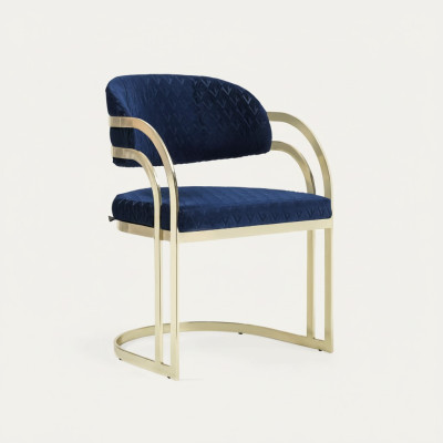 Esszimmerstuhl Blau Gold Edelstahl Einzigartig Stuhl Lehnstuhl Stühle