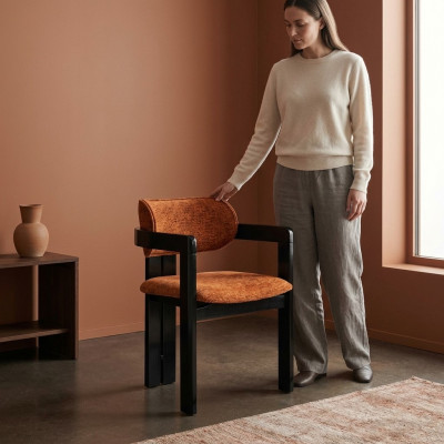 Esszimmerstuhl Braun Schwarz Edelstahl Strapazierfähig Stuhl Lehnstuhl Stühle