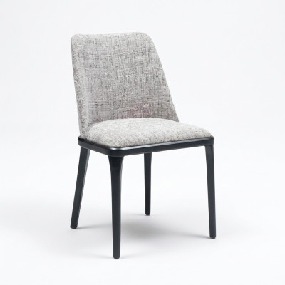 Esszimmerstuhl Grau Schwarz Edelstahl Elegant Funktional Belastbar Attraktiv