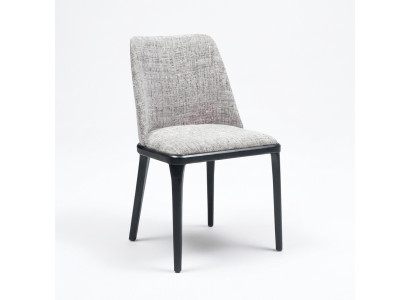 Esszimmerstuhl Grau Schwarz Edelstahl Elegant Funktional Belastbar Attraktiv