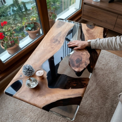 Couchtisch Rechteckig  Luxus Design Holz Braun Möbel Wohnzimmer Couchtische