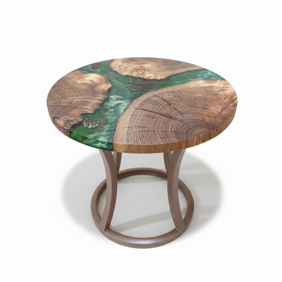 Couchtisch Luxus Design Holz Hochwertig  Braun Möbel Wohnzimmer Couchtische Rund