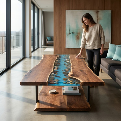 Couchtisch Rechteckig Braun Luxus Design Hochwertig Möbel Wohnzimmer Couchtische
