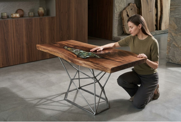 Couchtisch Braun Modern Design Holz Rechteckig Hochwertig Möbel Wohnzimmer