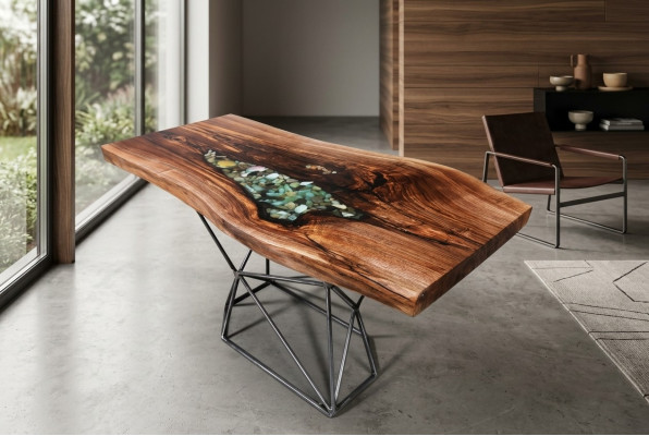 Couchtisch Braun Modern Design Holz Rechteckig Hochwertig Möbel Wohnzimmer