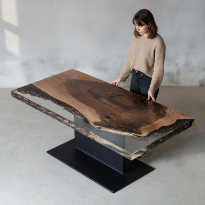 Couchtisch Rechteckig  Luxus Design Holz Braun Möbel Wohnzimmer Couchtische