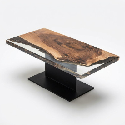 Couchtisch Rechteckig  Luxus Design Holz Braun Möbel Wohnzimmer Couchtische