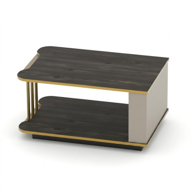 Couchtisch Beistelltisch Arbeitszimmer Tisch Sofatisch mit Regal Büromöbel