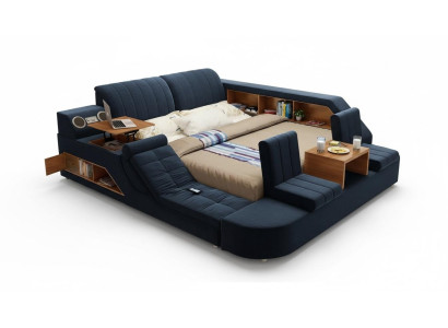 Multifunktionsbett Modernes  Komfort Schlafen Design Lounge Bett Polsterbett