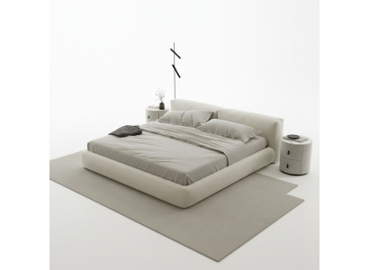 Polsterbett Grau Modernes Design Komfort Schlafen Stilvolles Luxusbett Elegant