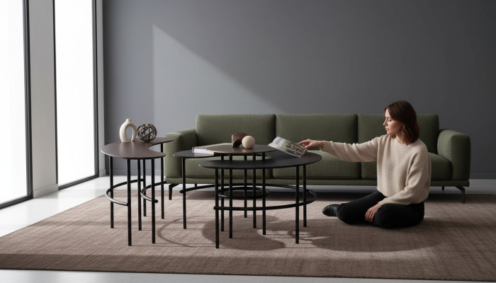 Tischset Couchtisch Satztisch 3tlg Wohnzimmer Sofa Couchtische