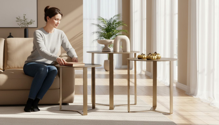 Eleganter Tisch mit zwei Beistelltischen – stilvoll & modern Couchtisch