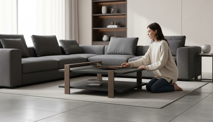 Der moderne Couchtisch ist stilvoll, langlebig Couchtisch 100x95