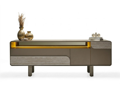 Beige Holz Konsole im eleganten Design