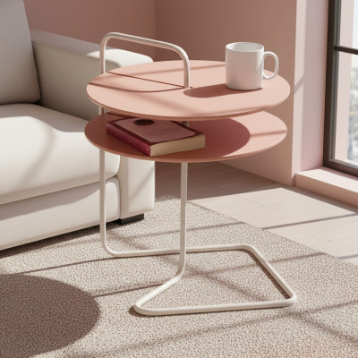 Couchtisch aus edlem Holzfurnier Tisch Bestelltisch Vintage Design