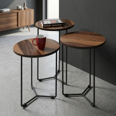 Beistelltisch Couchtisch Sofatisch Wohnzimmertisch Modern 3tlg.