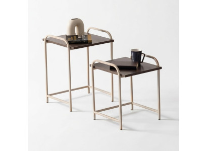 2er-Beistelltisch-Set: minimalistisch, stabil & elegant Couchtisch