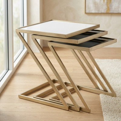 3er-Beistelltisch-Set modern, robust & platzsparend Satztisch
