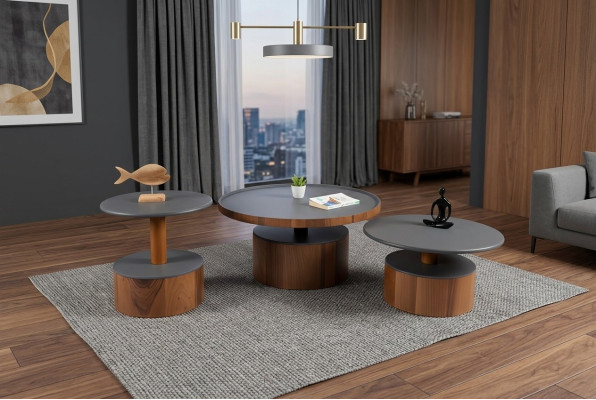 Beistelltisch Couchtisch Wohnzimmertisch Sofatisch Stilvoll Modern 3tlg.