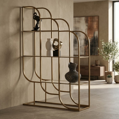 Modernes Regal – harmonisches Zusammenspiel von Stil Trennwand